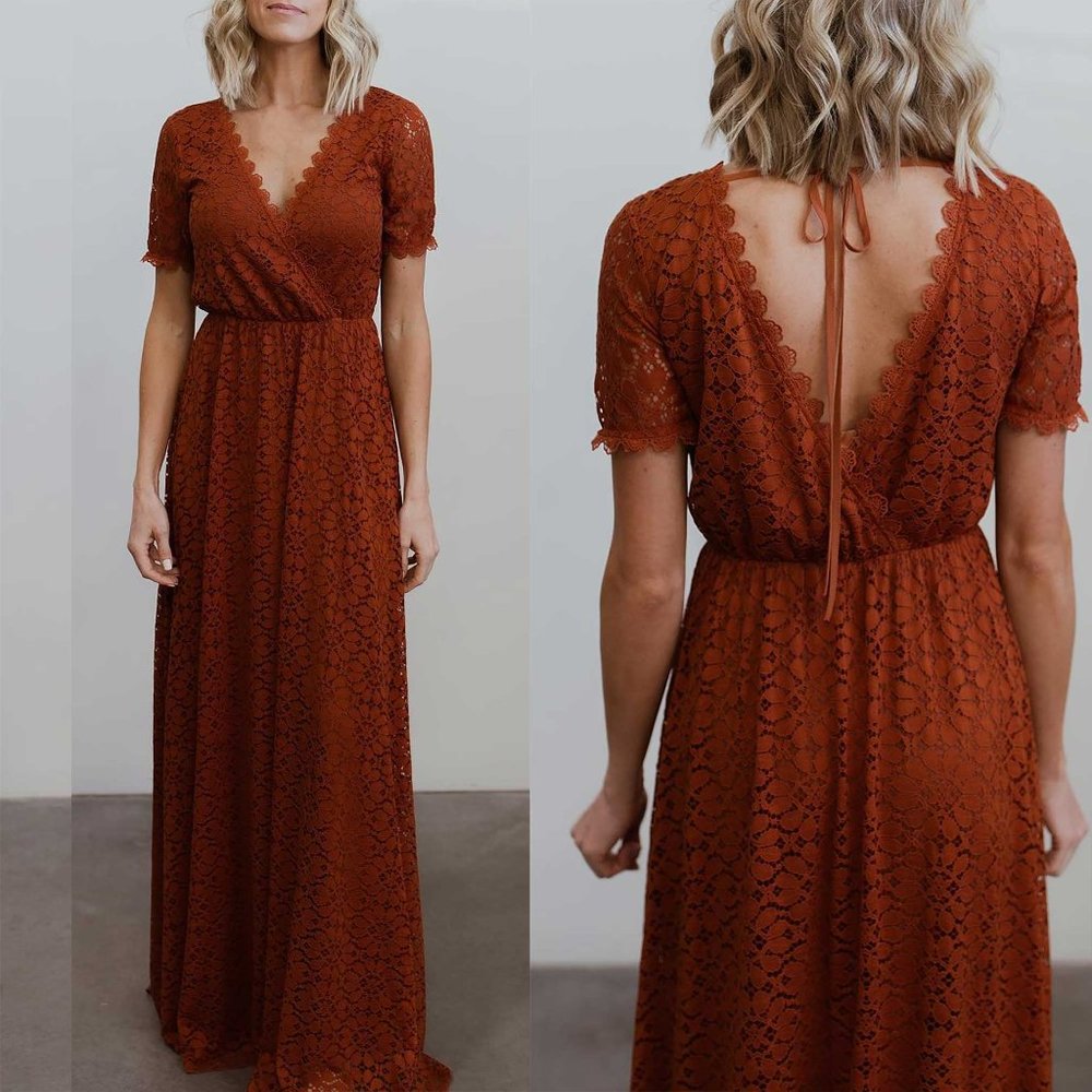 VENICE LACE UP MAXI DRESS